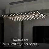 Lüks Modern Ledli Piyano Avize Günışığı Mutfak Üzeri Aydınlatma Yemek Masası Avize