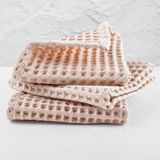 Lüks Mutfak Havlusu 3 Adet - Yüksek Kalite, 100% Pamuk, 30X30 Cm, Waffle Dokuma Washcloth Havlu - 30 x 30 cm - Bej