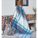 Lüks Peluş Battaniye Tek Kişilik Mavi 160 x 220