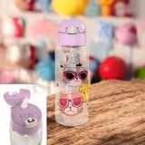 LÜKS PİPETLİ LİLA KEDİ DESENLİ MATARA 500ML MONO TP726
