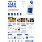 Lüks Plastik Kaşık 100'Lü