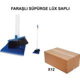 Lüks Saplı Faraşlı Süpürge, Toptan 12 Adet