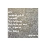 Lüks simli yüzeyi pürüzsüz kumaş desen iplik dokuma astar yıkanabilir pvc muşamba masa örtüsü Kahverengi 140 x 400