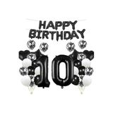 Lüks Siyah Doğum Günü Parti Balon Set