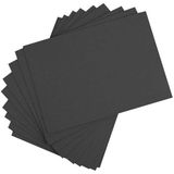 Lüks Siyah Mukavva 2,0 mm 35x50 cm 12 Adet (Tek Yüzü Beyaz Tek Yüzü Gri) Kalın-Sert. Pürüzsüz Yüzey.
