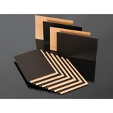 Lüks Siyah Mukavva 2,0 mm 50X70 cm 6 Adet (Tek Yüzü Beyaz Tek Yüzü Gri) Kalın-Sert. Pürüzsüz Yüzey.