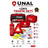 Lüks Trafik Seti 1 Kg Yangın Söndürücü + İlk Yardım Çantası Tüvtürk Uyumlu Araç Acil Durum