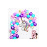 Lüks Unicorn Doğum Günü Parti Balon Zincir Set, UNİCORN 34358974385697