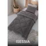 Lüks Wellsoft Çift Taraflı Yumuşak 4 Mevsim Konfor Yorgan Seti Yorgan Uyku Seti 155 X 215 Cm Antrasit