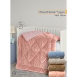 Lüks Welsoft Bebek Yorganı | 100X150 cm | Çift Taraflı Kullanım | Kuzu Tüyü Yumuşaklığı - Pembe - 100 x 150 cm