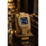 Lüks Zirkon Taşlı Bayan Kol Saati Zarafetin ve Işıltının En Şık Hali - Rose Gold - Mavi
