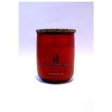 lukserious Sandal Kokulu Soya Wax Mum, Kök Çakra, Kırmızı Kavanoz, Ahşap Fitil, Mantar Kapak