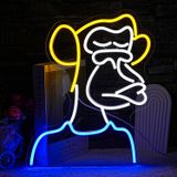 LULANMP Sıkılmış Maymun Neon Tabelası Maymunlar Neon Işık Maymun LED Neon Tabela Orangutan LED Neon Işık Hayvan LED Tabela Yatak Odası Hayvanat Bahçesi Oyun Salonu Otel Bar Erkek Mağara Alışveriş