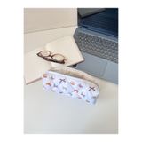 Lulishop Coquette Tatlı Desenli Kumaş Kapitone Kalemlik – Çok Amaçlı Kalem Kutusu ve Organizer Çantası (24x7x7 cm)