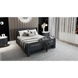 Lullaby Furniture Arya Çift Kişilik 160x200 Yatak Uyumlu Çekmeceli Karyola Antrasit