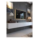 lullaby furniture KARNAVAL 240 CM DUVARA MONTE MDF TV SEHPASI - MDF-DM1002-1 BEYAZ