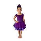 LULLY Kids Kız Çocuk 4 Katlı Astarlı Tül Tütü Etek 404 (Mor, 11-12 Yaş)