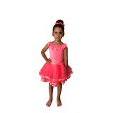 LULLY Kids Kız Çocuk 4 Katlı Astarlı Tül Tütü Etek 404 (Neon Pembe, 7-8 Yaş)