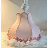 Lulu Avizem Luluavizem Patentli Gül Işlemeli Pudra Pembe Bebek Çocuk Genç Odası Avize Sarkıt Aksesuar Dekorasyon - Pastel Pembe
