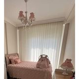 Lulu Avizem Luluavizem Patentli Pastel Fiyonk Fisto Detaylı 3 Kollu Taşlı Avize Genç - Pembe