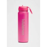 Lululemon Back To Life Sport Termos 24 Oz / 710 ml Paslanmaz Çelik Vakum Yalıtımlı Su Termosu - Koyu Pembe