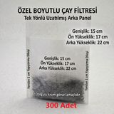 Luluyen 300 Adet Endüstriyel Demlik Içi Çay Filtresi Körüklü Kapaklı Çay Süzgeci Boş Demlik Poşeti Bonesi 15X22 cm Bitki Kış Çay Demleme