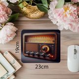 Luluyen 3D Radyo Görünümlü Nostaljik Mouse Pad - 19X23 cm 2 mm Dikdörtgen Ithal Baskılı Mouse Pad - Özel Baskı - Renkli