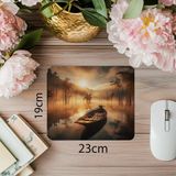 Luluyen Altın Işıklı Sessiz Gölet Mouse Pad - 19X23 cm 2 mm Dikdörtgen Ithal Baskılı Mouse Pad - Özel Baskı - Renkli