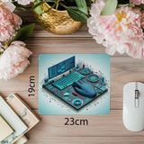 Luluyen Blinking Işıklı Eski Pc Mousepad - 19X23 cm 2 mm Dikdörtgen Ithal Baskılı Mouse Pad - Özel Baskı - Renkli