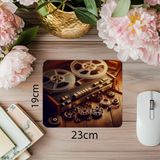 Luluyen Butonlu Eski Kayıt Cihazı Mousepad - 19X23 cm 2 mm Dikdörtgen Ithal Baskılı Mouse Pad - Özel Baskı - Renkli