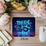 Luluyen Büyük Düşün Temalı Parlak Neon Mousepad - 19X23 cm 2 mm Dikdörtgen Ithal Baskılı Mouse Pad - Özel Baskı - Renkli