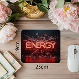Luluyen Cam Efektli Neon Yazı Temalı Mousepad - 19X23 cm 2 mm Dikdörtgen Ithal Baskılı Mouse Pad - Özel Baskı - Renkli