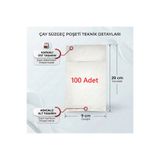 Luluyen Demlik İçi Çay Filtresi Körüklü Kapaklı Çay Süzgeci Boş Demlik Poşeti Bonesi 9x20 cm 100 Adet ((100