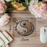Luluyen Doğal Taşlarla Yin Yang Mousepad - 19X23 cm 2 mm Dikdörtgen Ithal Baskılı Mouse Pad - Özel Baskı - Renkli