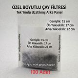 Luluyen Endüstriyel Demlik Içi Çay Filtresi Körüklü Kapaklı Çay Süzgeci Boş Demlik Poşeti Bonesi 15X22 cm 100 Adet ((100 Lü) Bitki Kış Çay Demleme
