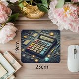 Luluyen Güneş Enerjili Hesap Makinesi Mousepad - 19X23 cm 2 mm Dikdörtgen Ithal Baskılı Mouse Pad - Özel Baskı - Renkli