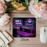 Luluyen Keep It Moving Yazılı Parlak Mousepad - 19X23 cm 2 mm Dikdörtgen Ithal Baskılı Mouse Pad - Özel Baskı - Renkli
