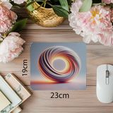 Luluyen Minimal Donut Formu ile Modern Mouse Pad - 19X23 cm 2 mm Dikdörtgen Ithal Baskılı Mouse Pad - Özel Baskı - Renkli