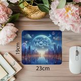 Luluyen Mor Mavi Geçişli Parlak Yazılı Mousepad - 19X23 cm 2 mm Dikdörtgen Ithal Baskılı Mouse Pad - Özel Baskı - Renkli