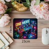 Luluyen Neon Işıklı One More Game Temalı Mousepad - 19X23 cm 2 mm Dikdörtgen Ithal Baskılı Mouse Pad - Özel Baskı - Renkli