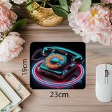 Luluyen Nostaljik Masaüstü Telefon Mouse Pad - 19X23 cm 2 mm Dikdörtgen Ithal Baskılı Mouse Pad - Özel Baskı - Renkli