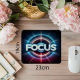 Luluyen Odaklan Sloganlı Işıklı Mouse Pad Tasarımı - 19X23 cm 2 mm Dikdörtgen Ithal Baskılı Mouse Pad - Özel Baskı - Renkli