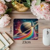 Luluyen Parlak Gezegen Arka Planlı Mousepad - 19X23 cm 2 mm Dikdörtgen Ithal Baskılı Mouse Pad - Özel Baskı - Renkli