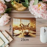 Luluyen Parlak Güneşli Renklerle Start Strong Mousepad - 19X23 cm 2 mm Dikdörtgen Ithal Baskılı Mouse Pad - Özel Baskı - Renkli