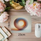 Luluyen Parlak Halkalı Geometrik Tasarımlı Mousepad - 19X23 cm 2 mm Dikdörtgen Ithal Baskılı Mouse Pad - Özel Baskı - Renkli