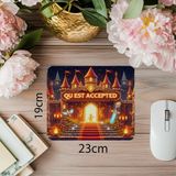 Luluyen Parlak ve Eğlenceli Quest Tasarımlı Mouse Pad - 19X23 cm 2 mm Dikdörtgen Ithal Baskılı Mouse Pad - Özel Baskı - Renkli