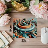 Luluyen Parlak Yüzeyli Halka Temalı Mouse Pad - 19X23 cm 2 mm Dikdörtgen Ithal Baskılı Mouse Pad - Özel Baskı - Renkli