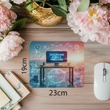 Luluyen Parlak Yüzeyli Sözlü Mousepad – Freedom Sloganlı - 19X23 cm 2 mm Dikdörtgen Ithal Baskılı Mouse Pad - Özel Baskı - Renkli
