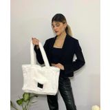 LuLuYen Peluş Çanta 2024 Sonbahar Kış Sezonu Yeni Moda Çok Şık Trend Yumuşacık Omuz Çantası