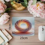 Luluyen Radial Işıklı Torus Şekli Mouse Pad - 19X23 cm 2 mm Dikdörtgen Ithal Baskılı Mouse Pad - Özel Baskı - Renkli